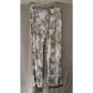 Guides Choice Snow Shadow Camo Pajama Pants Womens Large White Green Tree Lounge